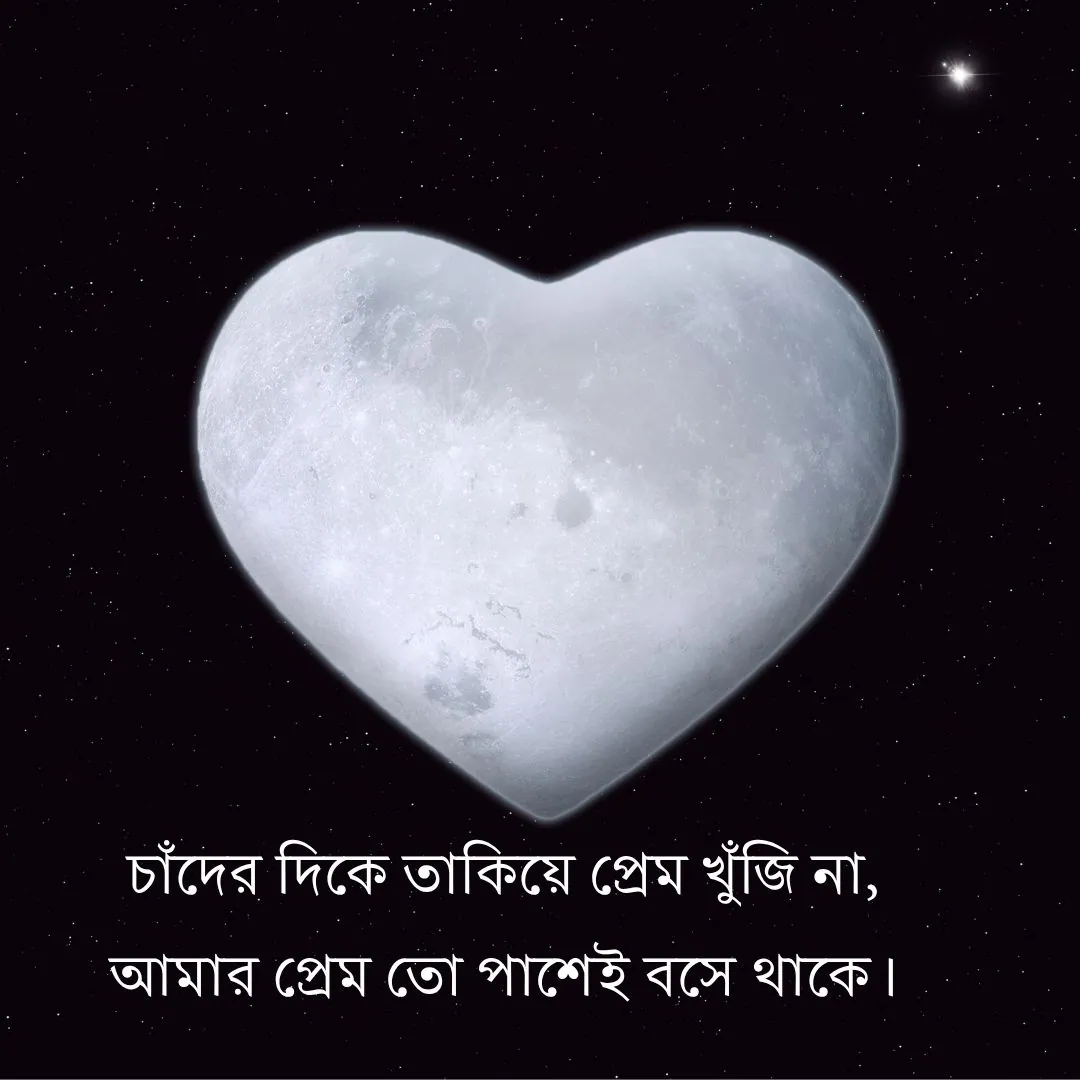 চাঁদ নিয়ে রোম্যান্টিক ক্যাপশন