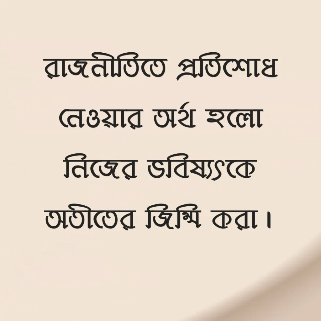 প্রতিহিংসার রাজনীতি নিয়ে উক্তি ছবি